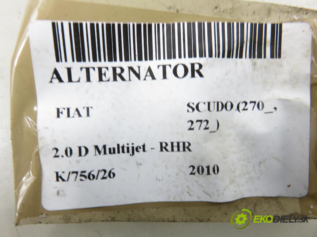 FIAT SCUDO (270_, 272_) BUS 2010 100,00 2.0 D Multijet - RHR 1997,00 Alternátor  (Alternátor)
