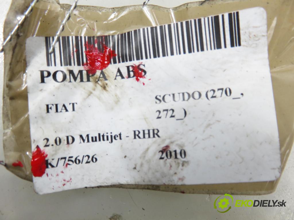 FIAT SCUDO (270_, 272_) BUS 2010 100,00 2.0 D Multijet - RHR 1997,00 Pumpa ABS 0265951350 ; 0265230771 ; 9661887180 (Pumpa ABS)