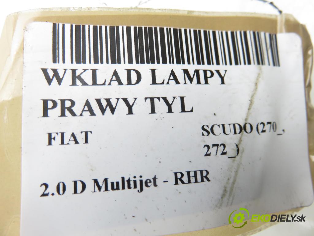 FIAT SCUDO (270_, 272_) BUS 2010 100,00 2.0 D Multijet - RHR 1997,00 vložka svetla pravy zadné 89038145