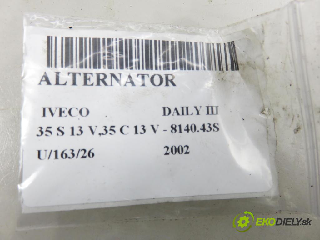 IVECO DAILY III skrzynia FURGON 2002 92,00 2.8 JTD 125 - 8140.43S 2798,00 Alternátor 500317453 ; 0124320001 (Alternátor)