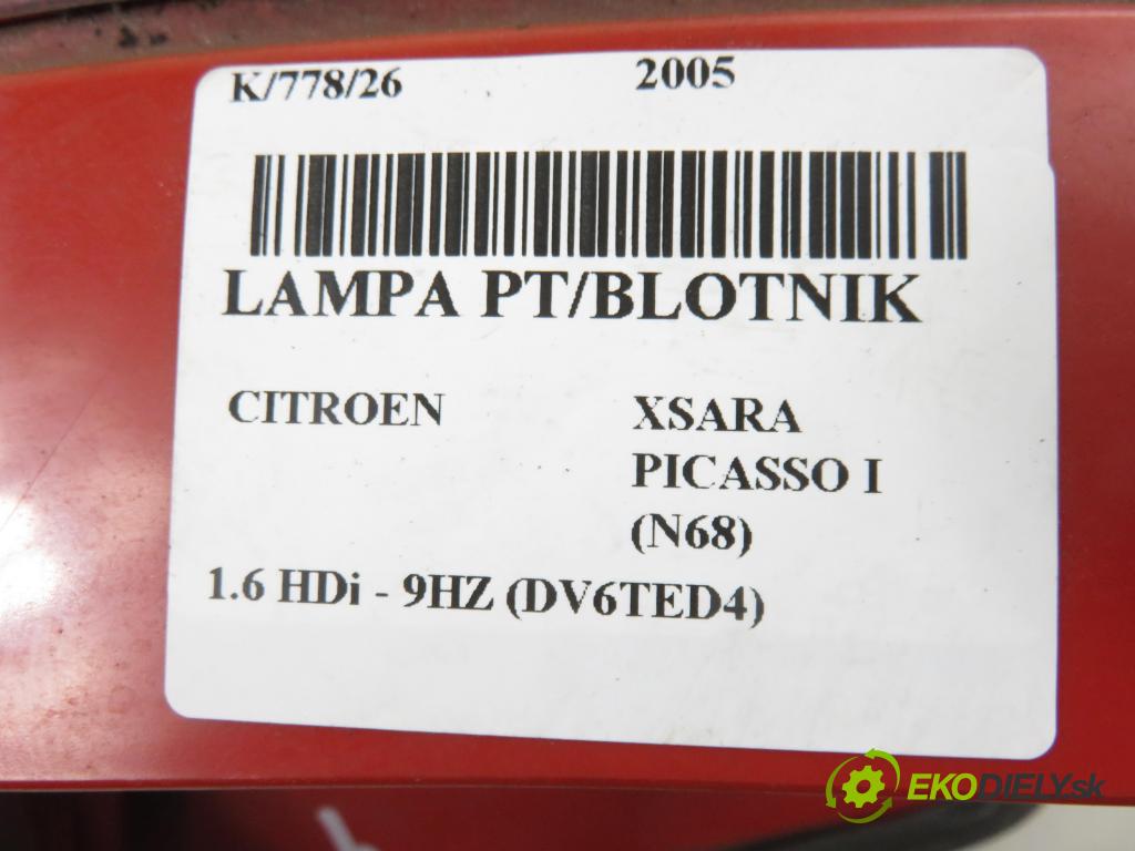 CITROEN XSARA PICASSO (N68) MINIVAN 2005 80,00 1.6 HDi - 9HZ (DV6TED4) 1560,00 Svetlo pravé zadné 89398406