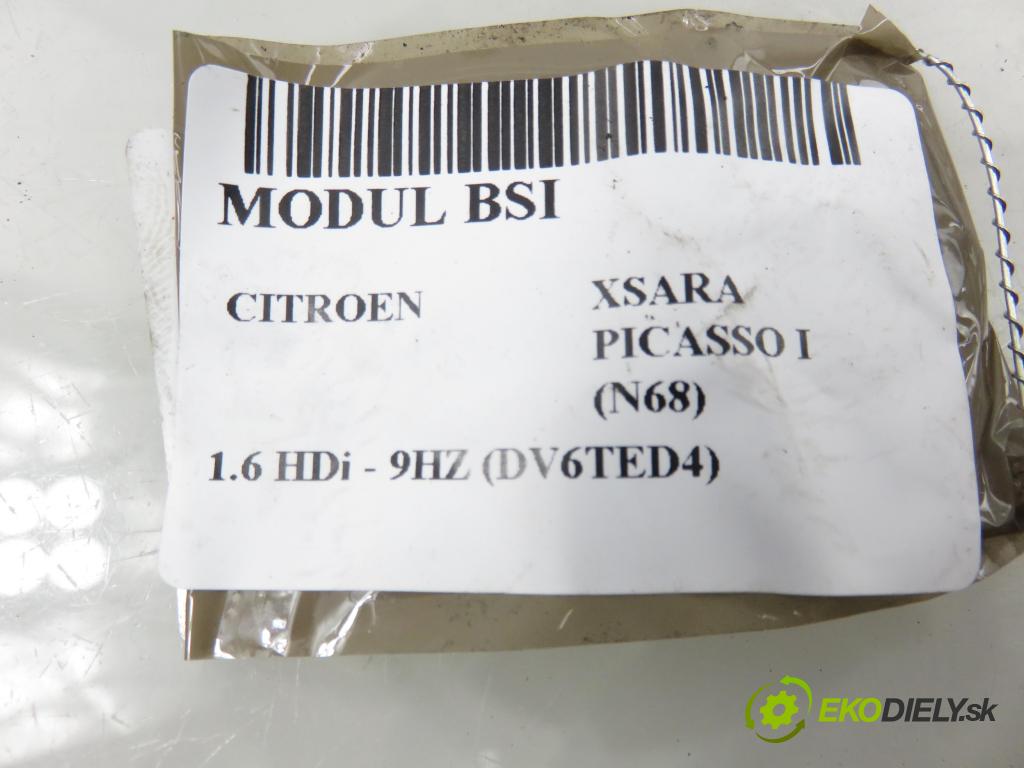 CITROEN XSARA PICASSO (N68) MINIVAN 2005 80,00 1.6 HDi - 9HZ (DV6TED4) 1560,00 MODUL BSI S118085320E ; 9653667580