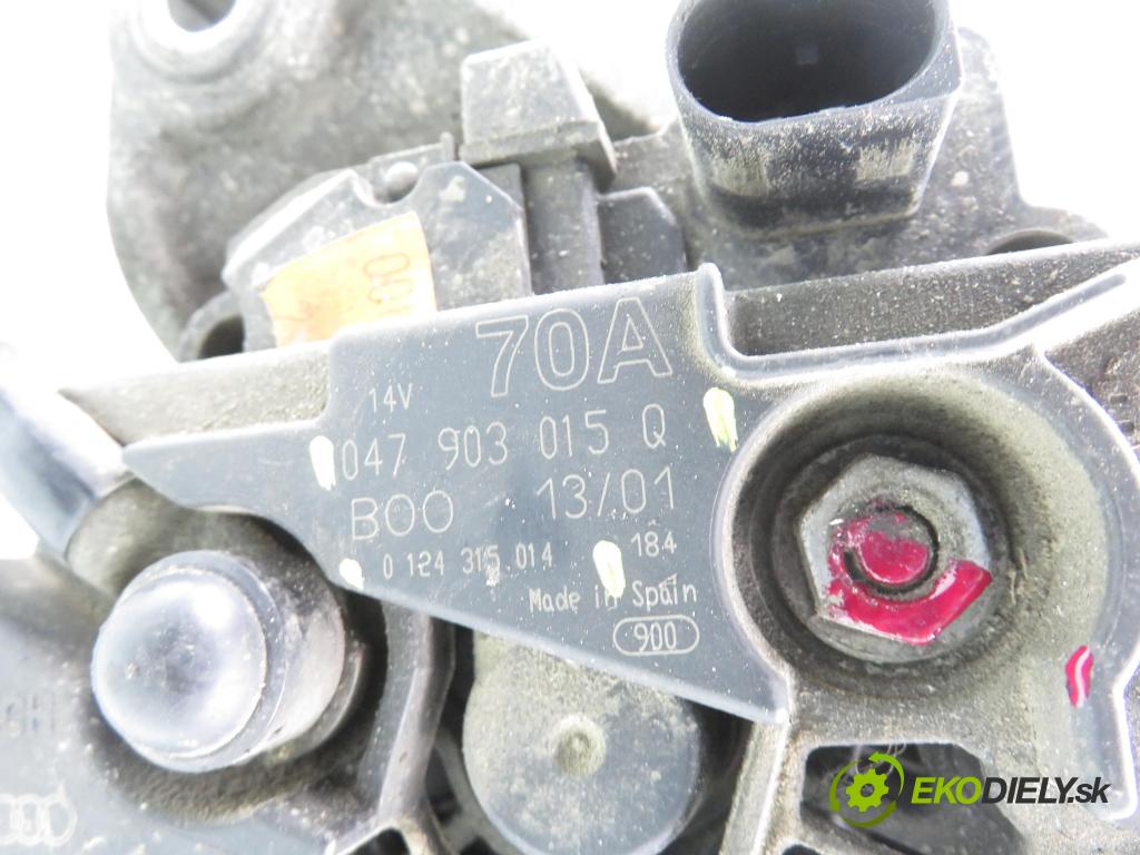 SKODA FABIA I (6Y2) HB 2001 44,00 1.4 MPi 60 - AZE 1397,00 Alternátor 047903015Q ; 0124315014 (Alternátor)