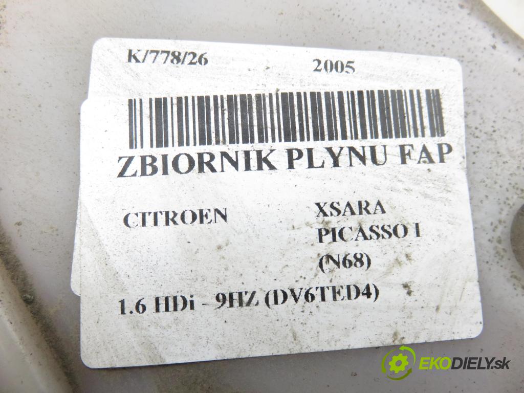 CITROEN XSARA PICASSO (N68) MINIVAN 2005 80,00 1.6 HDi - 9HZ (DV6TED4) 1560,00 Nádržka KAPALINA: FAP 9640629480 ; 9639233780