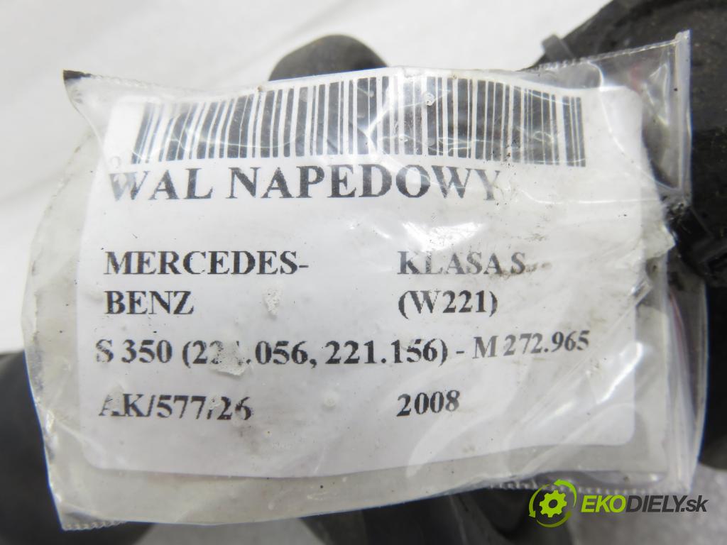 MERCEDES-BENZ KLASA S (W221) SEDAN 2008 200,00 S 350 (221.056, 221.156) - M 272.965 3498,00 hriadeľ JAZDA: 2216806