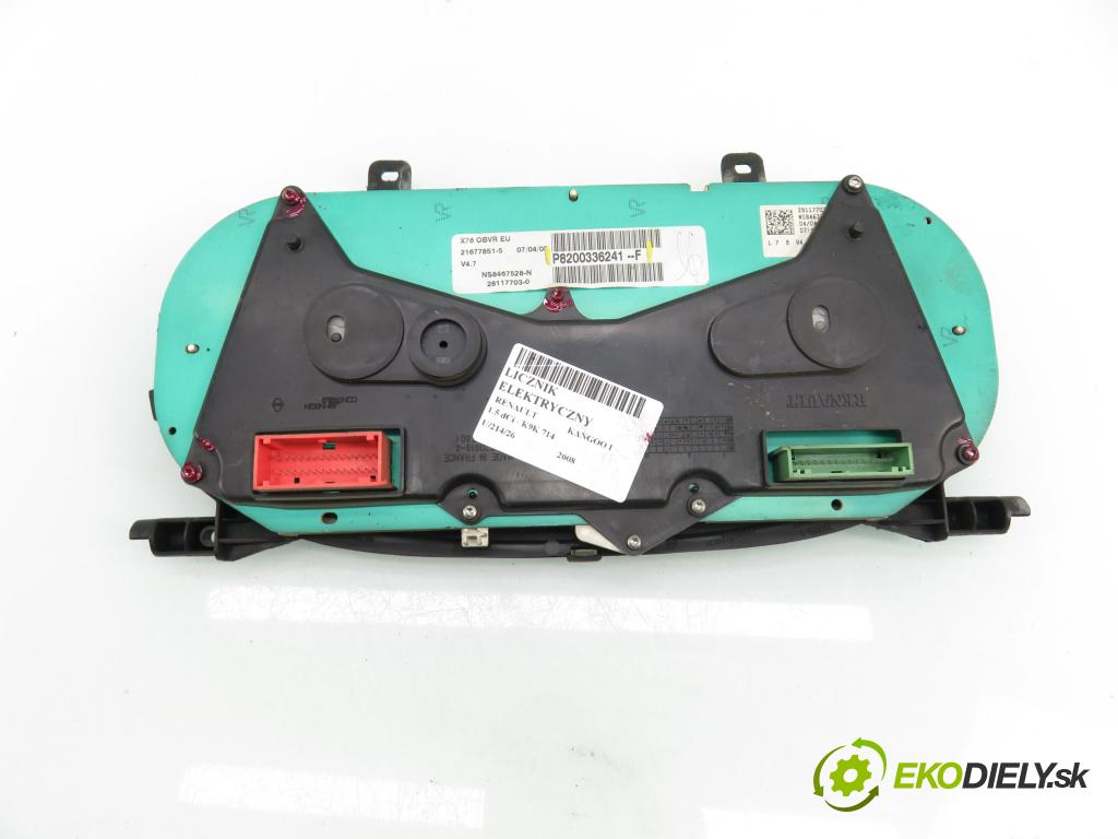 RENAULT KANGOO (KC0/1_) KOMBIVAN 2008 50,00 1.5 dCi 68 - K9K 714 1461,00 prístrojovka elektrický P8200336241F
