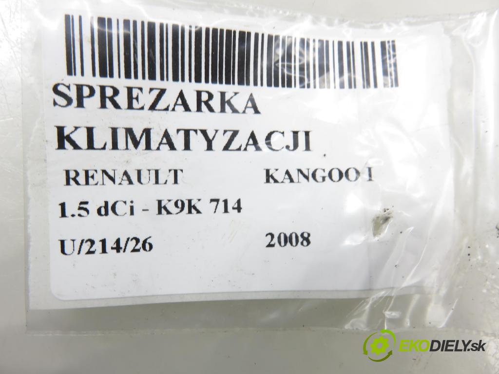 RENAULT KANGOO (KC0/1_) KOMBIVAN 2008 50,00 1.5 dCi - K9K 714 1461,00 KOMPRESOR: klimatizace 8200716562 (Kompresor klimatizace)