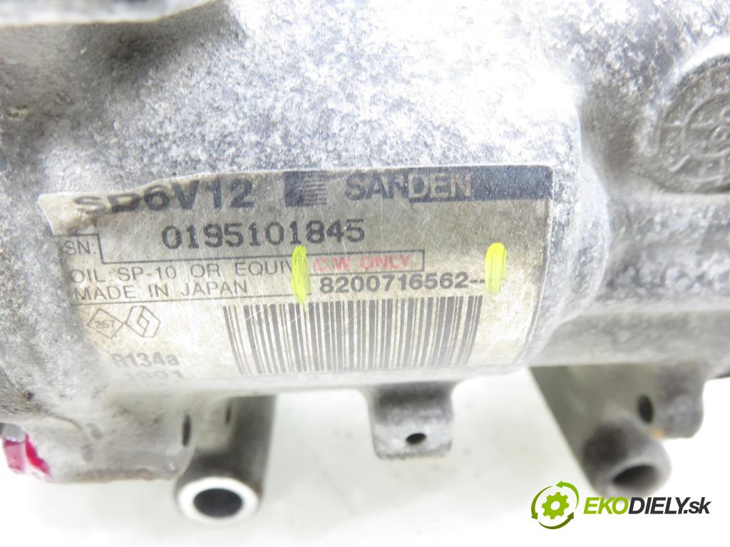RENAULT KANGOO (KC0/1_) KOMBIVAN 2008 50,00 1.5 dCi - K9K 714 1461,00 KOMPRESOR: klimatizace 8200716562 (Kompresor klimatizace)