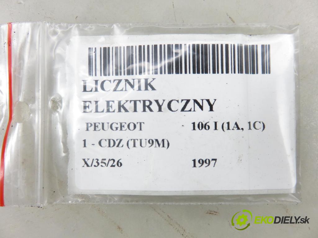 PEUGEOT 106 I (1A, 1C) HB 1997 37,00 1 - CDZ (TU9M) 954,00 Prístrojovka elektrický 9627755180