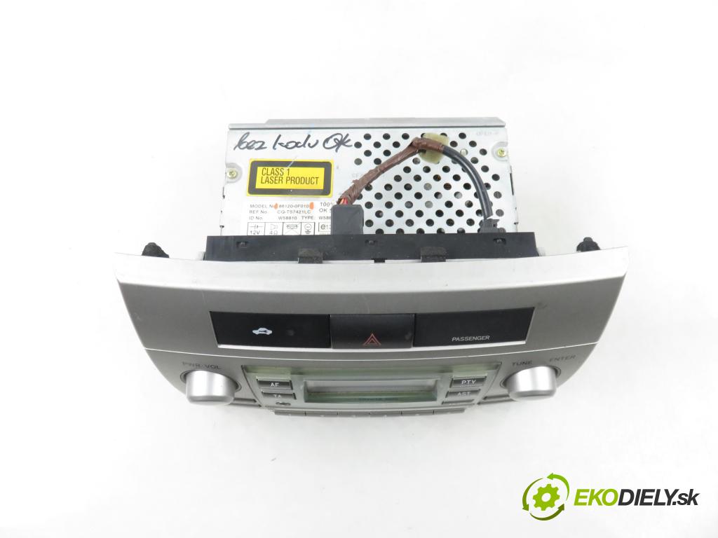 TOYOTA COROLLA Verso (ZER_, ZZE12_, R1_) VAN 2004 85,00 2.0 D-4D (CUR10_) - 1CD-FTV 1995,00 RADIO CD 861200F010