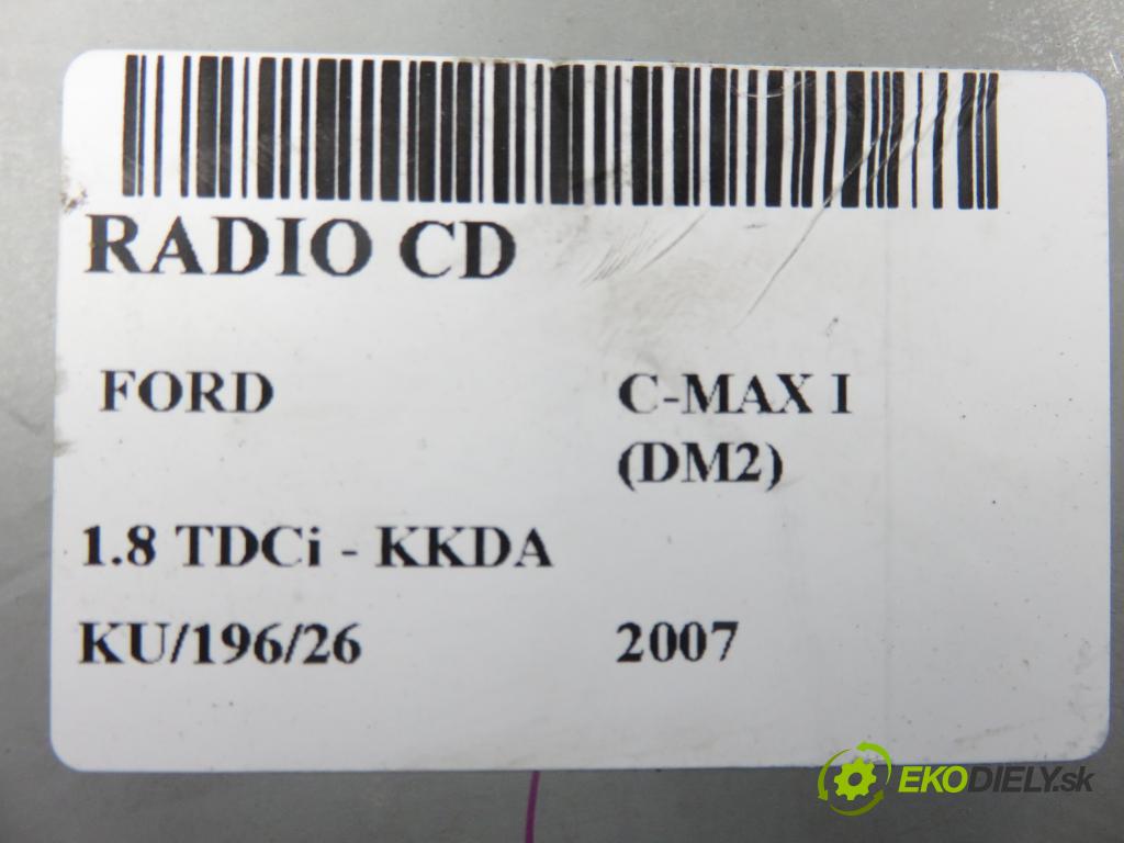 FORD C-MAX (DM2) MINIVAN 2007 85,00 1.8 TDCi 115 1753,00 RADIO CD 4M5T18C815BK
