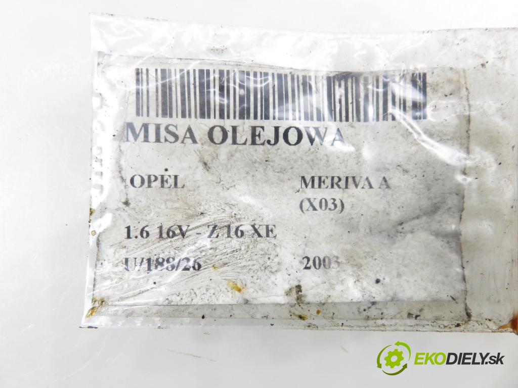 OPEL MERIVA A nadwozie wielkoprzestrzenne (MPV) (X03) MINIVAN 2003 74,00 1.6 16V - Z 16 XE 1598,00 Vaňa olejová R90400212 (Olejová vaňa)