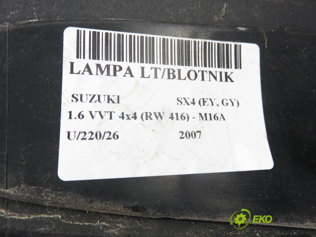 SUZUKI SX4 (EY, GY) CROSSOVER 2007 79,00 1.6 VVT 4x4 (RW 416) 107 - M16A 1586,00 Svetlo ľavé zadné 22016684