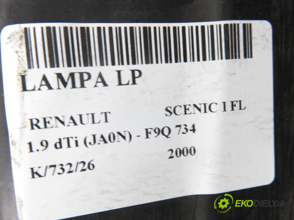 RENAULT SCENIC I (JA0/1_) MINIVAN 2000 72,00 1.9 dTi (JA0N) - F9Q 734 1870,00 Svetlo LP 7700432098 ; 7701047604