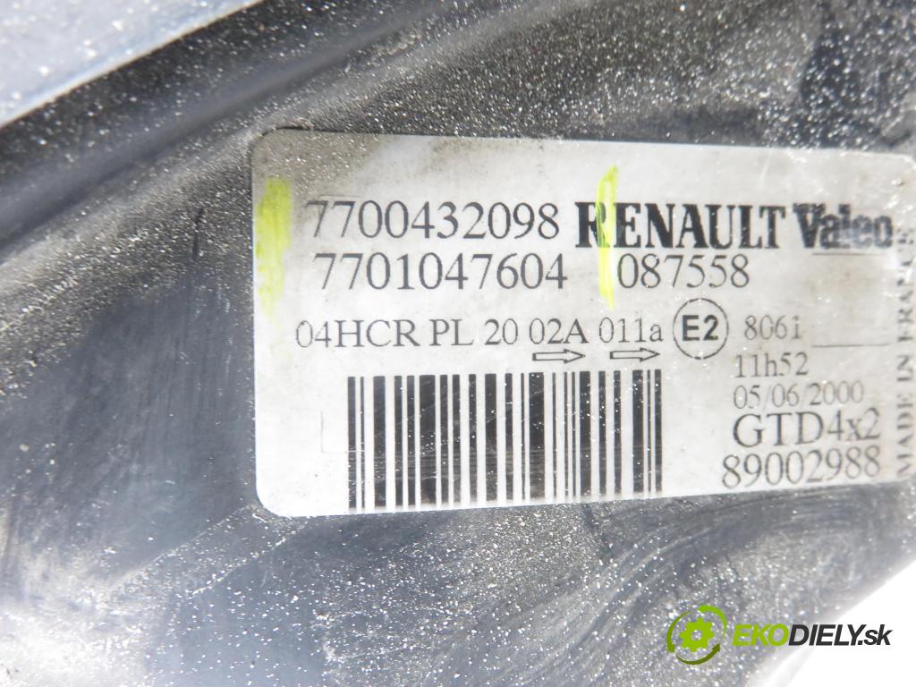 RENAULT SCENIC I (JA0/1_) MINIVAN 2000 72,00 1.9 dTi (JA0N) - F9Q 734 1870,00 Svetlo LP 7700432098 ; 7701047604