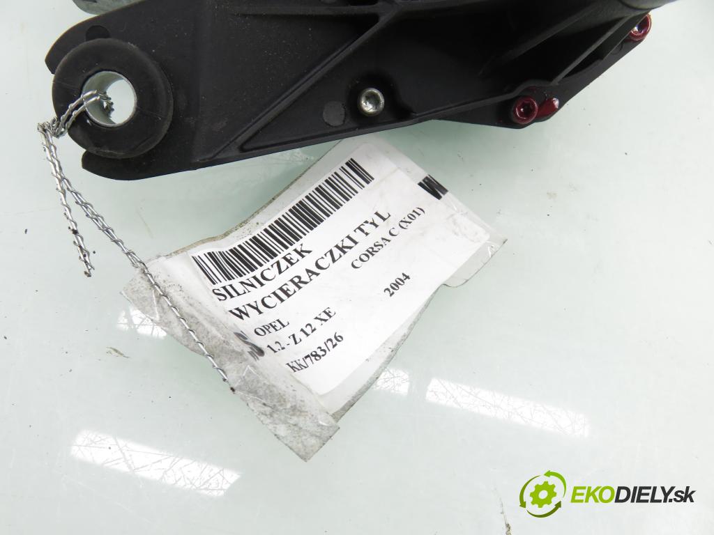 OPEL CORSA C (X01) HB 2004 55,00 1.2 16V 75 - Z 12 XE 1199,00 Motorček stierače zadné 53011112 ; 09132802