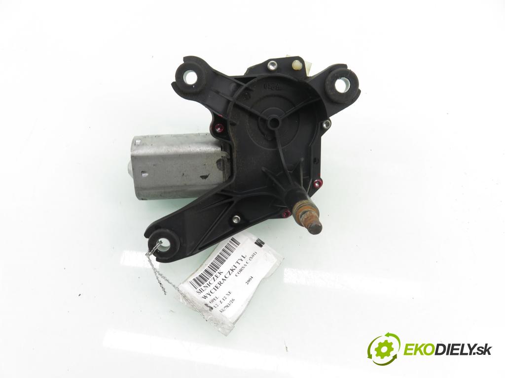 OPEL CORSA C (X01) HB 2004 55,00 1.2 16V 75 - Z 12 XE 1199,00 Motorček stierače zadné 53011112 ; 09132802