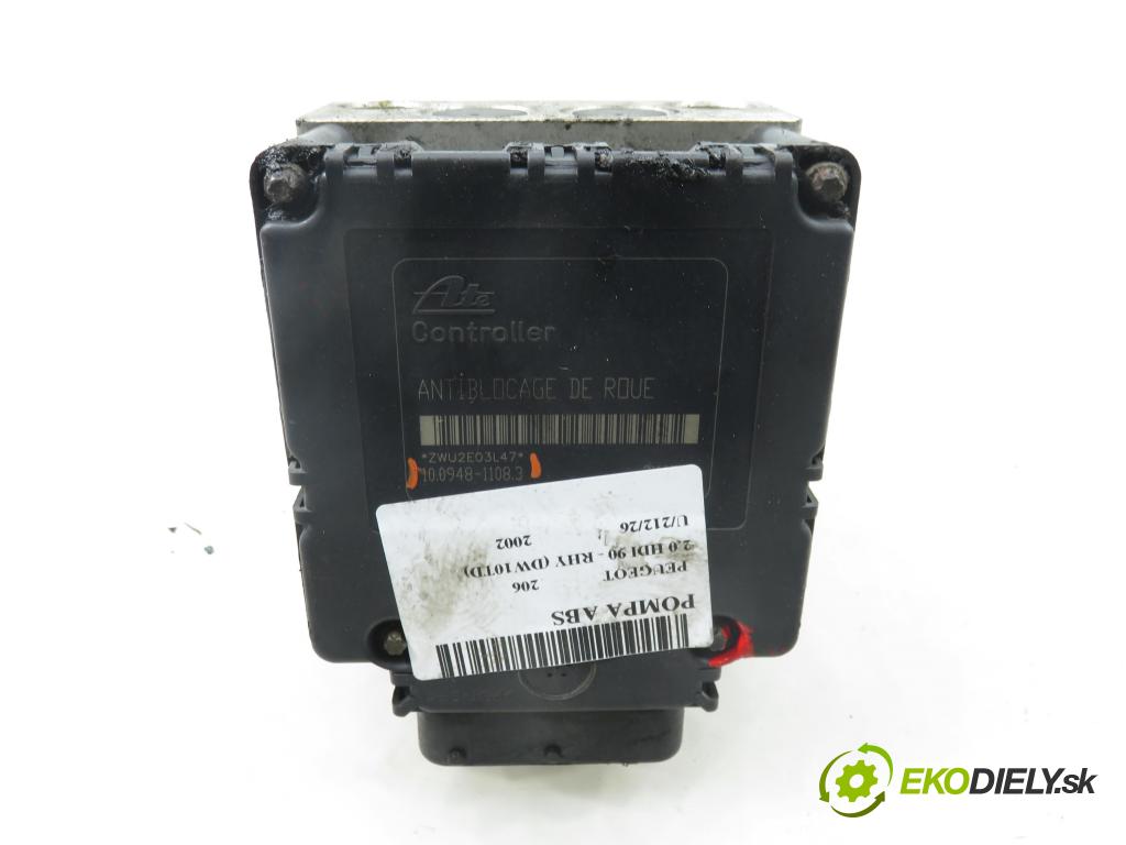 PEUGEOT 206 liftback (2A/C) HB 2002 66,00 2.0 HDI 90 - RHY 1997,00 Pumpa ABS 10094811083 ; 9632539480 ; 10020401944 (Pumpa ABS)