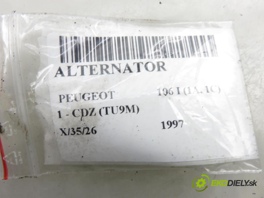 PEUGEOT 106 I (1A, 1C) HB 1997 37,00 1 - CDZ (TU9M) 954,00 Alternátor 9628925380 ; 63321641 (Alternátor)