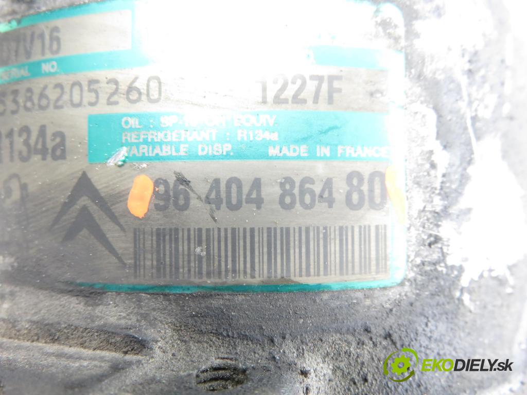 PEUGEOT 206 liftback (2A/C) HB 2002 66,00 2.0 HDI 90 - RHY 1997,00 KOMPRESOR: klimatizácie 9640486480 (Kompresor klimatizácie)