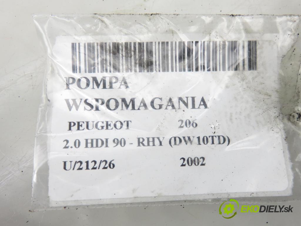 PEUGEOT 206 liftback (2A/C) HB 2002 66,00 2.0 HDI 90 - RHY 1997,00 Pumpa servočerpadlo 9639726780 ; 26079835QM (Servočerpadlo)