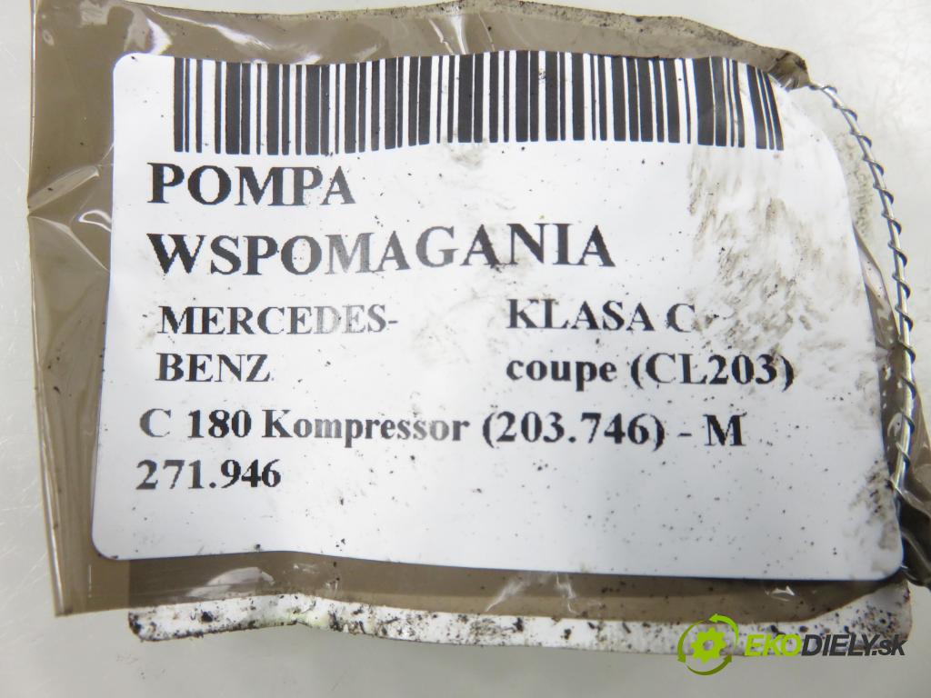 MERCEDES-BENZ KLASA C coupe (CL203) COUPE 2003 105,00 1.8 C 180 Kompressor 143 - M 271.946 1796,00 Pumpa servočerpadlo 7692900521 ; 0034664101 (Servočerpadlo)
