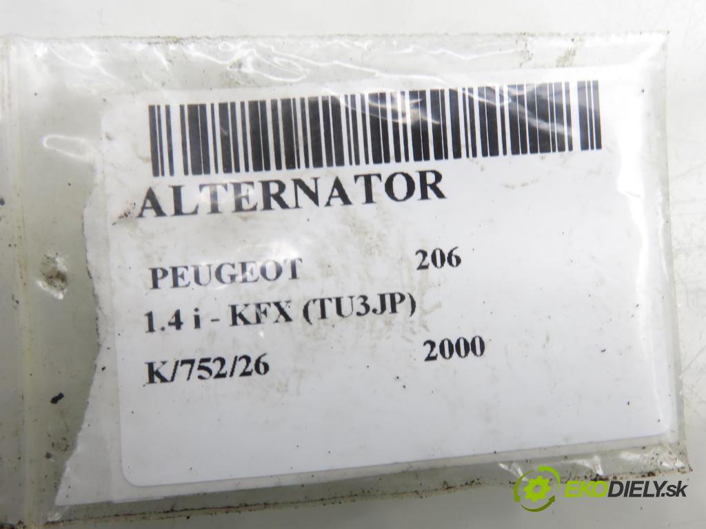PEUGEOT 206 liftback (2A/C) HB 2000 55,00 1.4 i 75 -  KFX 1361,00 Alternátor SG10B022 (Alternátor)