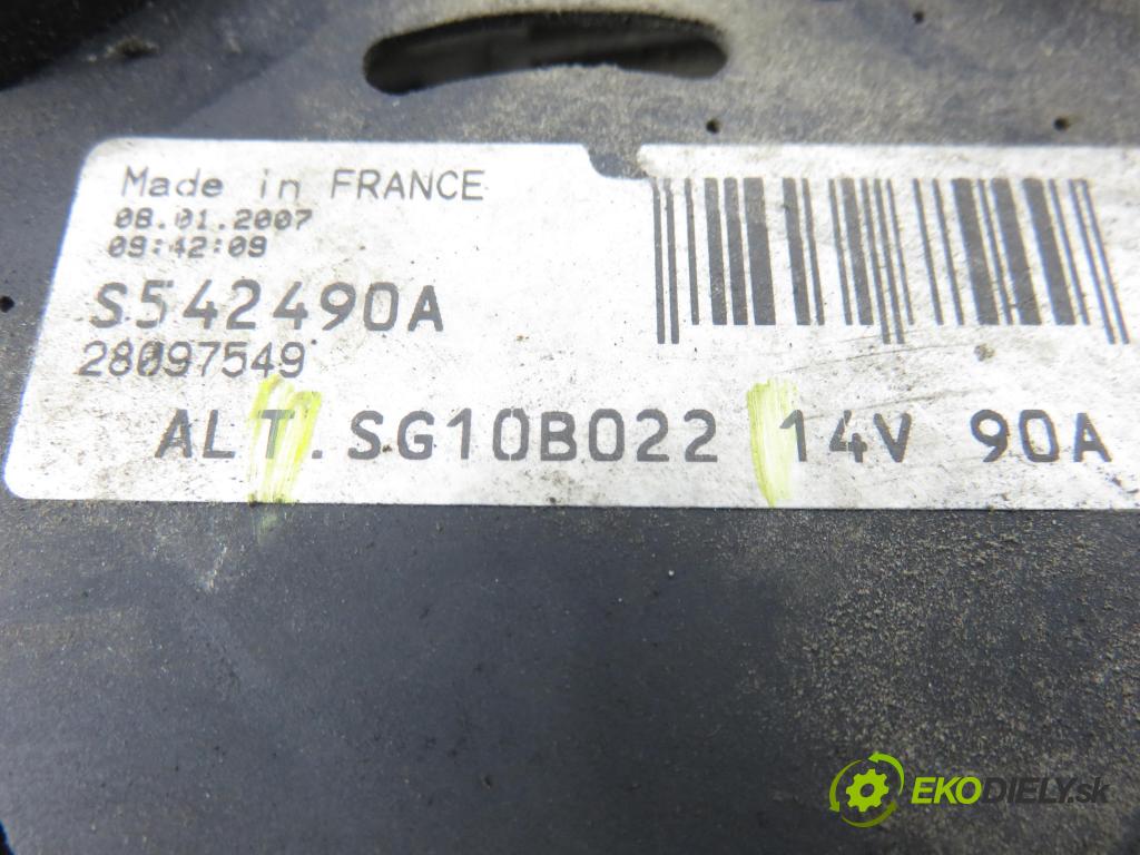 PEUGEOT 206 liftback (2A/C) HB 2000 55,00 1.4 i 75 -  KFX 1361,00 Alternátor SG10B022 (Alternátor)