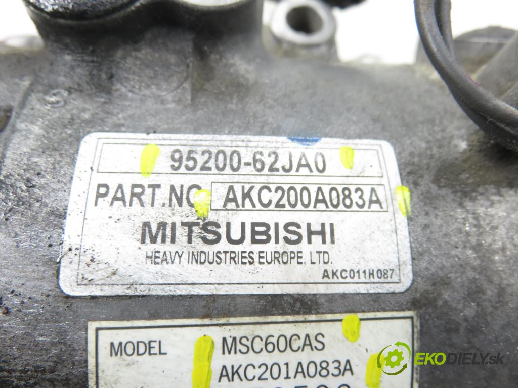 SUZUKI SX4 (EY, GY) CROSSOVER 2007 79,00 1.6 VVT 4x4 (RW 416) 107 - M16A 1586,00 KOMPRESOR: klimatizácie 9520062JA0 ; AKC200A083A ; MSC60CAS (Kompresor klimatizácie)
