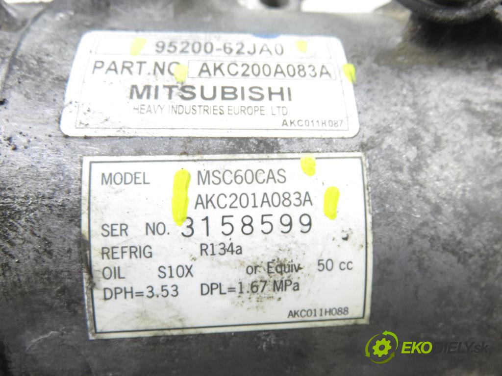 SUZUKI SX4 (EY, GY) CROSSOVER 2007 79,00 1.6 VVT 4x4 (RW 416) 107 - M16A 1586,00 KOMPRESOR: klimatizácie 9520062JA0 ; AKC200A083A ; MSC60CAS (Kompresor klimatizácie)