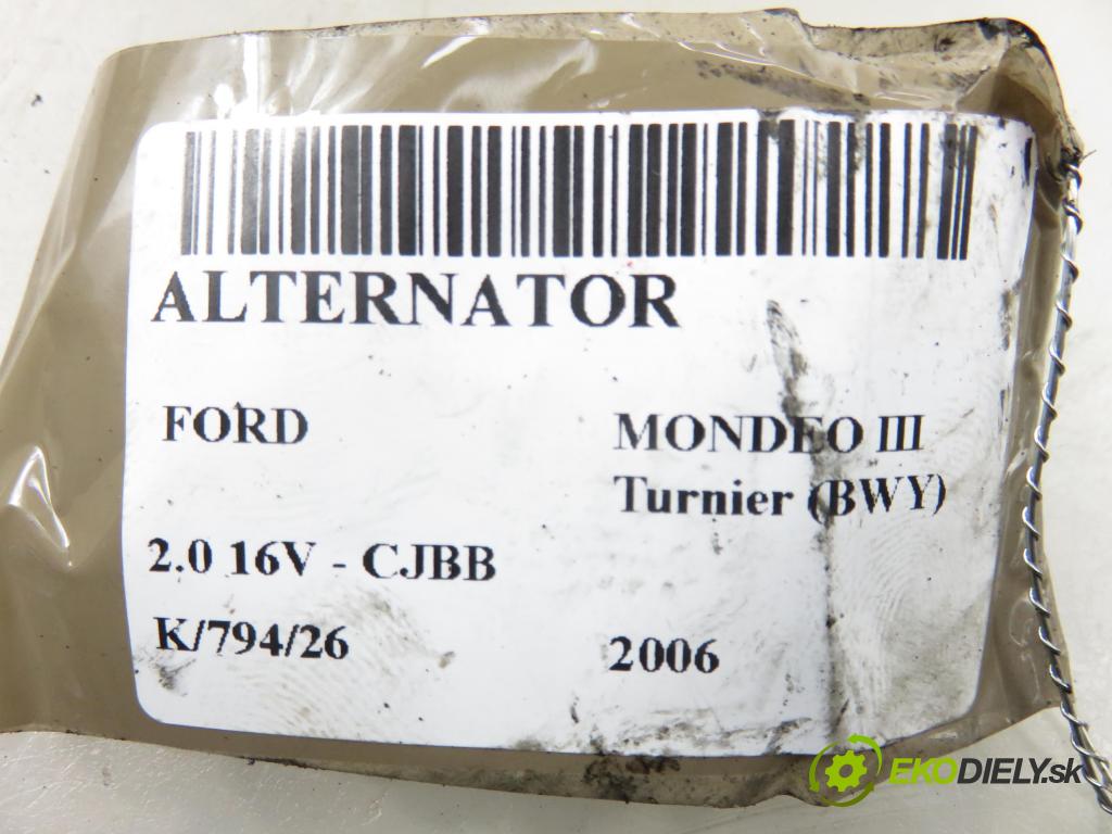 FORD MONDEO III Turnier (BWY) KOMBI 2006 107,00 2.0 16V - CJBB 1999,00 Alternátor A9011 (Alternátor)