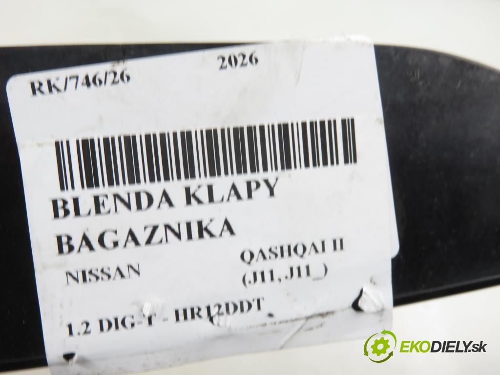 NISSAN QASHQAI II (J11, J11_) CROSSOVER 2015 85,00 1.2 DIG-T - HR12DDT 1197,00 Zadné čelo dverí kufor 5481U100