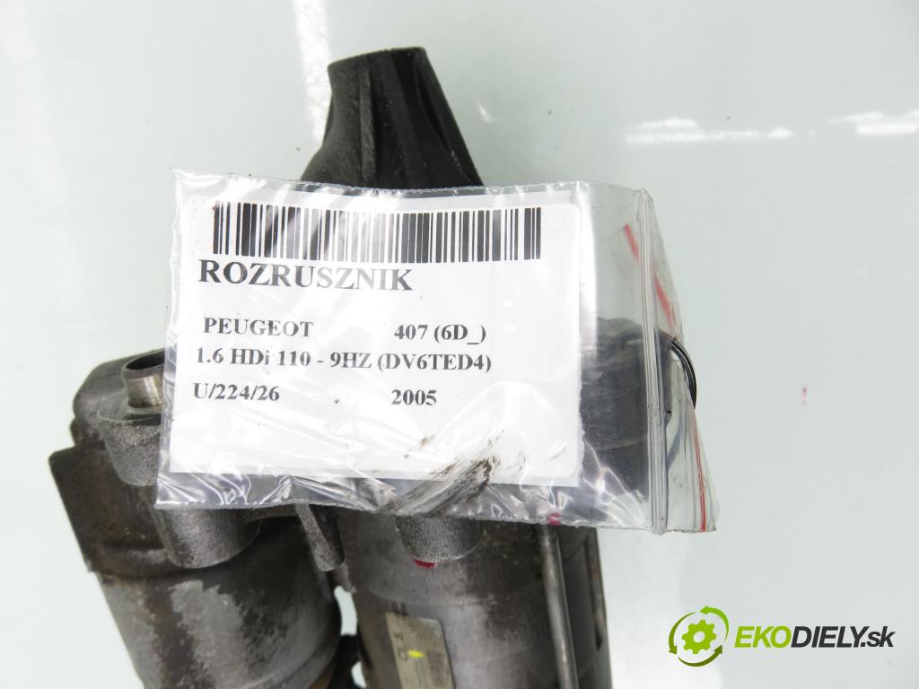 PEUGEOT 407 (6D_) SEDAN 2005 80,00 1.6 HDi 110 - 9HZ (DV6TED4) 1560,00 Štartér 9645100680 ; D7G3 ; 28100YV020 (Štartér)