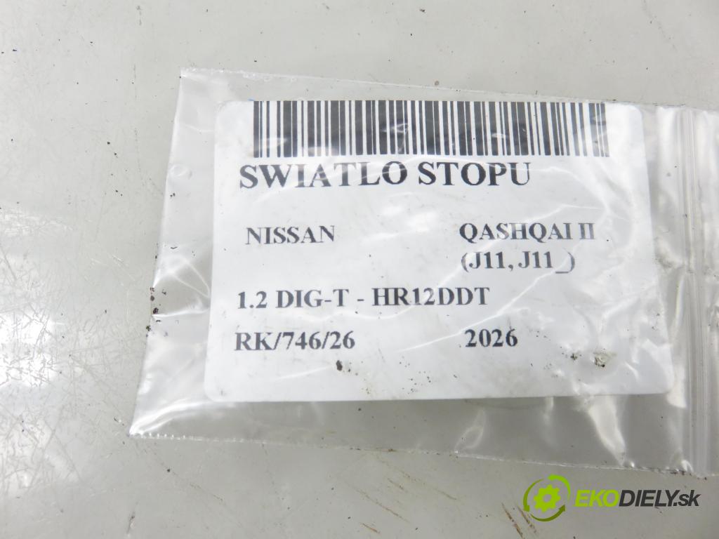 NISSAN QASHQAI II (J11, J11_) CROSSOVER 2015 85,00 1.2 DIG-T - HR12DDT 1197,00 svetlo bŕzd 265904EA0A