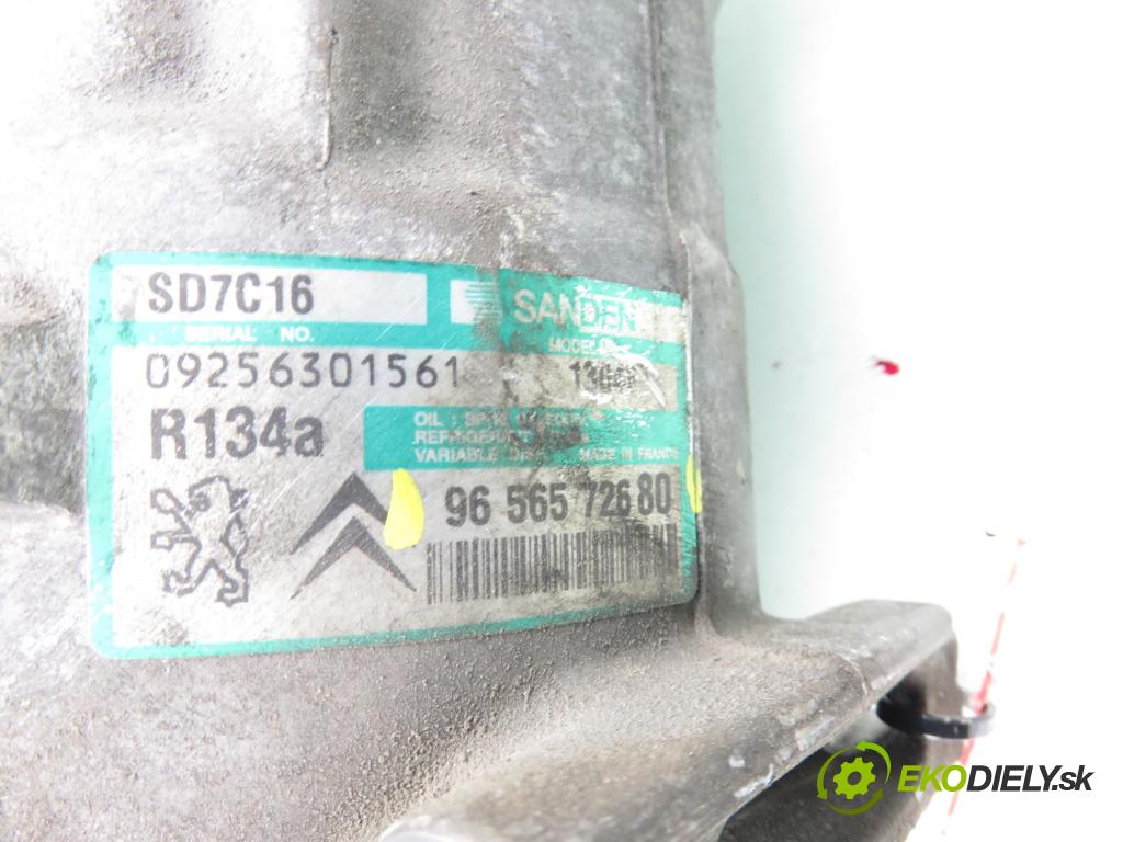 PEUGEOT 407 (6D_) SEDAN 2005 80,00 1.6 HDi 110 - 9HZ (DV6TED4) 1560,00 KOMPRESOR: klimatizace 965657268 (Kompresor klimatizace)
