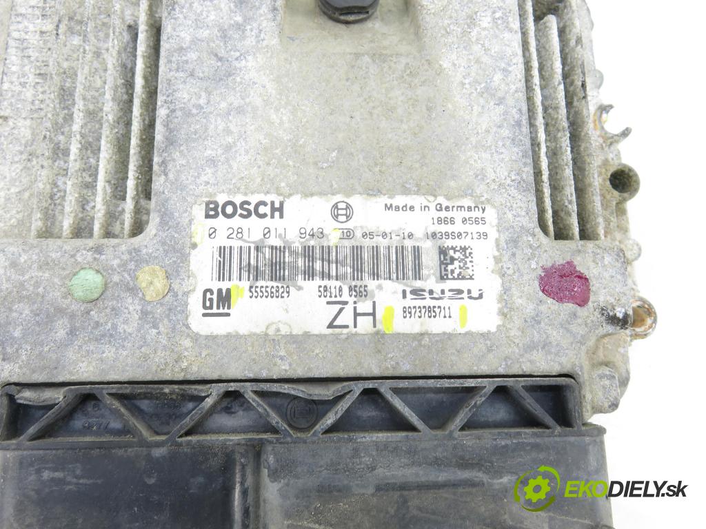 OPEL ASTRA H (A04) HB 2005 59,00 1.7 CDTI - Z 17 DTL 1686,00 Riadiaca jednotka Motor 55556829ZH ; 8973785711 ; 0281011943