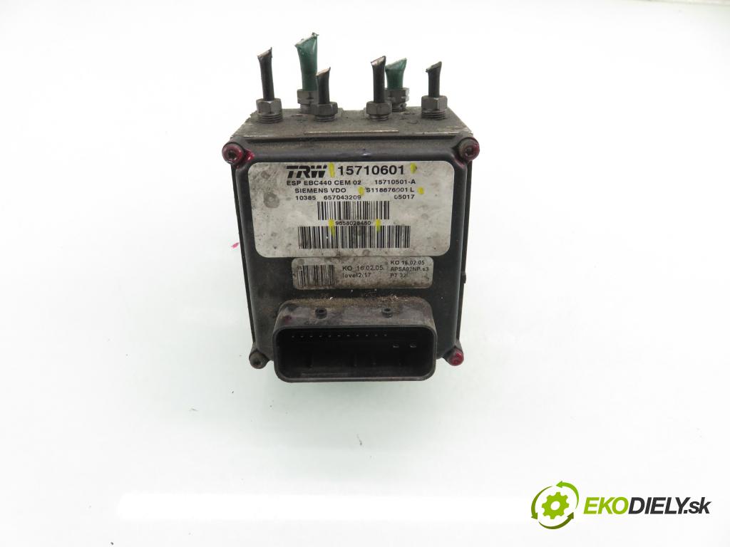 PEUGEOT 407 (6D_) SEDAN 2005 80,00 1.6 HDi 110 - 9HZ (DV6TED4) 1560,00 pumpa ABS 9658028480 ; 15710601 ; S118676001L (Pumpa ABS)