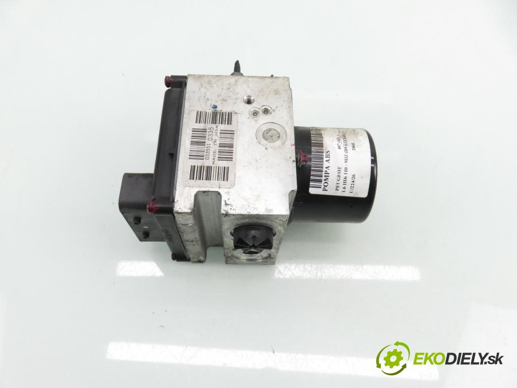 PEUGEOT 407 (6D_) SEDAN 2005 80,00 1.6 HDi 110 - 9HZ (DV6TED4) 1560,00 pumpa ABS 9658028480 ; 15710601 ; S118676001L (Pumpa ABS)