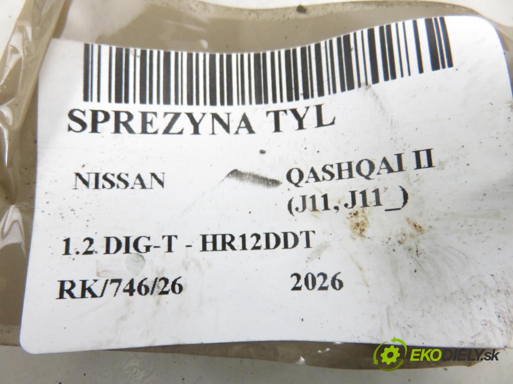 NISSAN QASHQAI II (J11, J11_) CROSSOVER 2015 85,00 1.2 DIG-T - HR12DDT 1197,00 Pružina ZADNÍ: