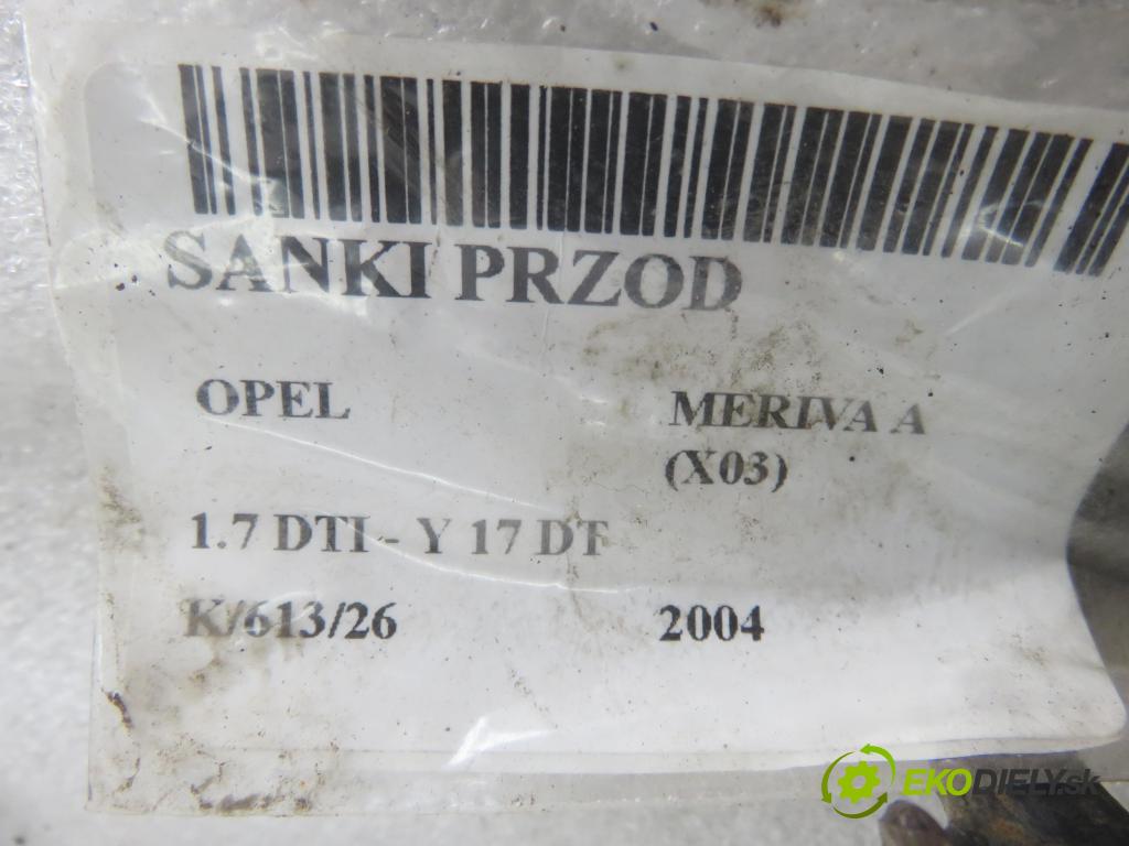 OPEL MERIVA A nadwozie wielkoprzestrzenne (MPV) (X03) HB 2004 55,00 1.7 DTI 75 - Y 17 DT 1686,00 predný