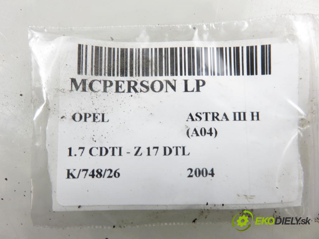 OPEL ASTRA H (A04) HB 2004 59,00 1.7 CDTI - Z 17 DTL 1686,00 MCPERSON LP 22214597 ; 24466538