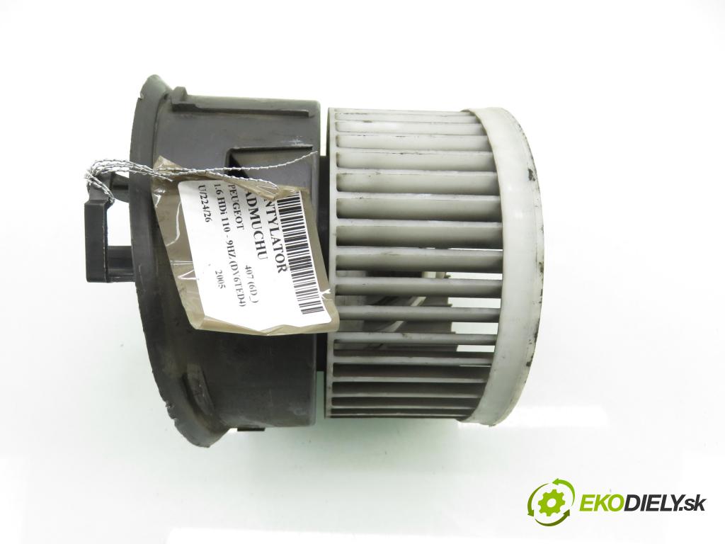 PEUGEOT 407 (6D_) SEDAN 2005 80,00 1.6 HDi 110 - 9HZ (DV6TED4) 1560,00 Ventilátor vetráku 4PUH18456AF ; 6441S3 ; 7737080501AF