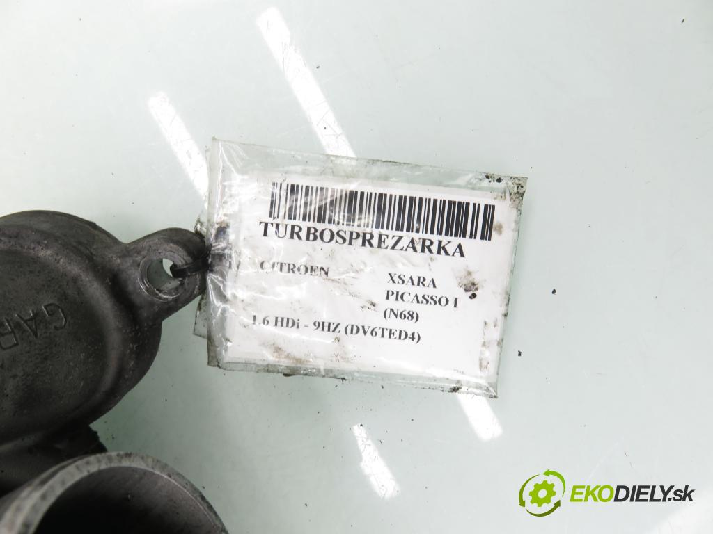 CITROEN XSARA PICASSO (N68) MINIVAN 2005 80,00 1.6 HDi - 9HZ (DV6TED4) 1560,00 Turbodúchadlo 9657248680 (Turbodúchadlo (kompletné))