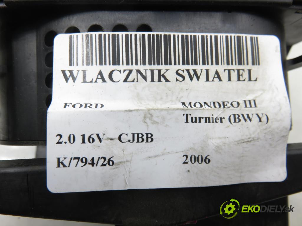 FORD MONDEO III Turnier (BWY) KOMBI 2006 107,00 2.0 16V - CJBB 1999,00 prepínač svetlá 4S7T13A024KA