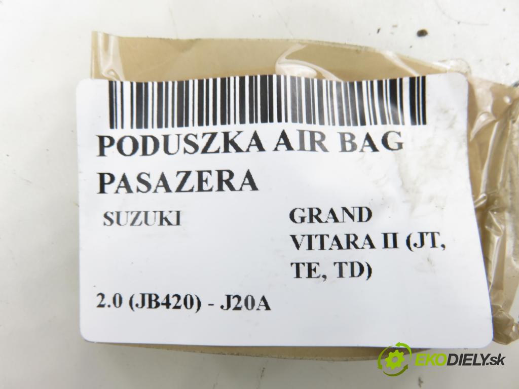 SUZUKI GRAND VITARA II (JT, TE, TD) SUV 2009 103,00 2.0 (JB420) - J20A 1995,00 AirBag air BAG CESTUJÍCÍ: 7391065J1 ; 7391065J11E