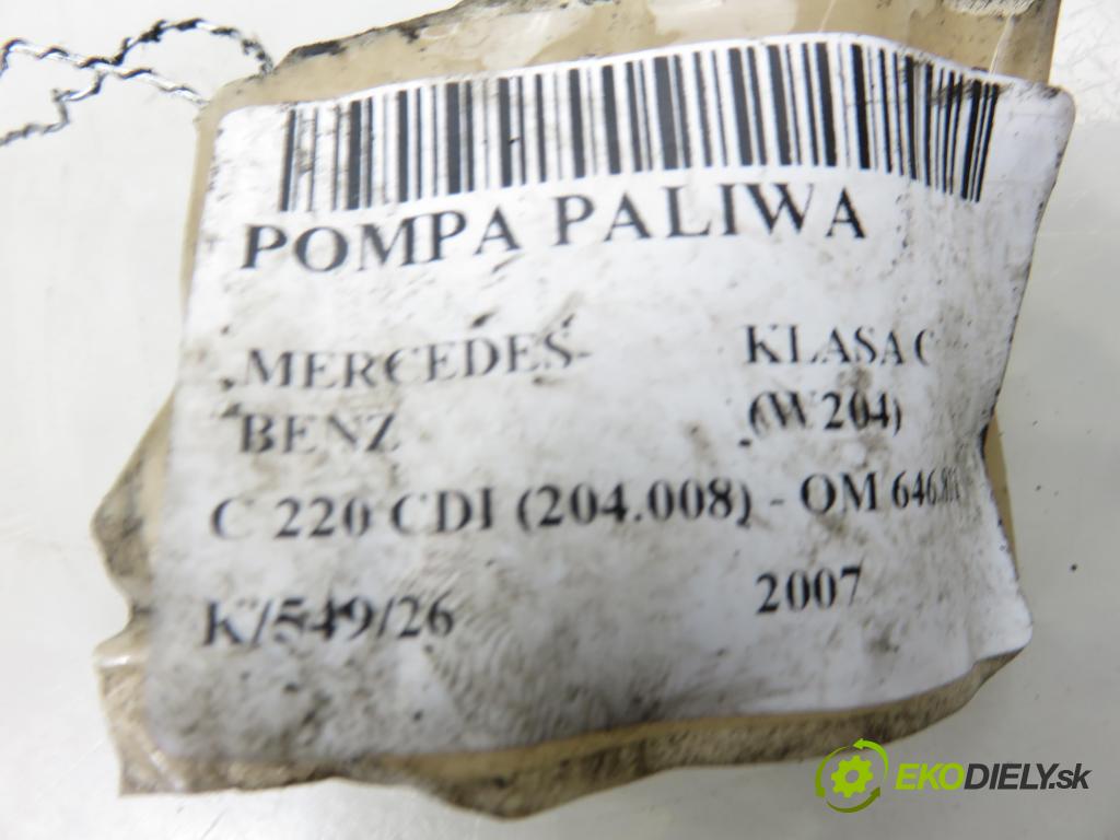 MERCEDES-BENZ KLASA C (W204) SEDAN 2007 125,00 C 220 CDI 170 - OM 646.811 2148,00 Pumpa paliva 2044700594 ; 2044700694