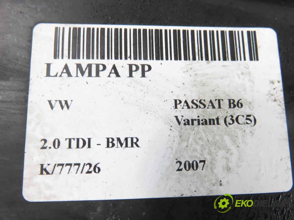 VW PASSAT B6 Variant (3C5) KOMBI 2007 125,00 2.0 TDI - BMR 1968,00 Svetlo PP 3C0941752G