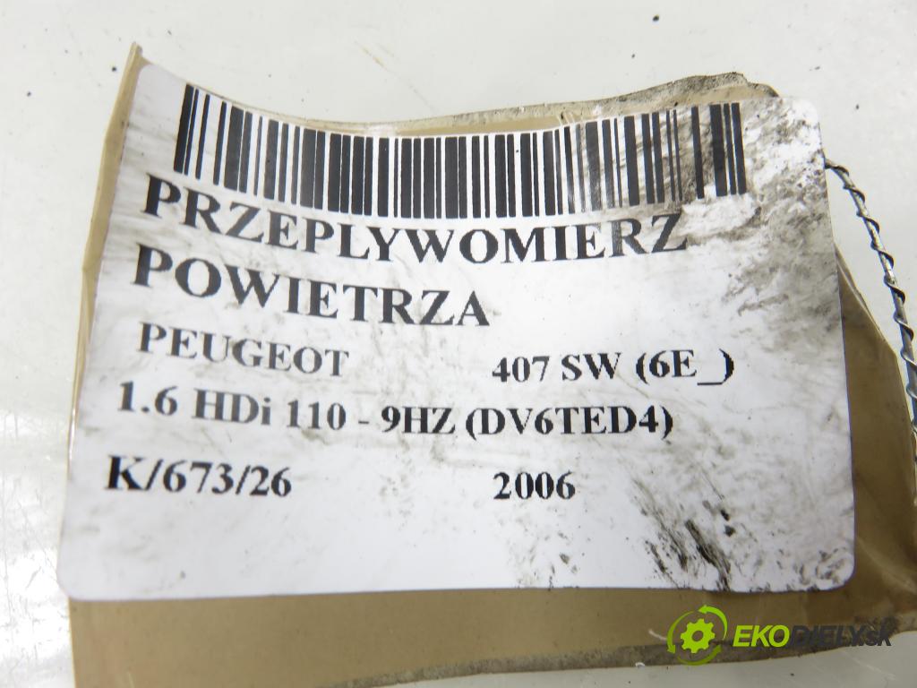 PEUGEOT 407 SW (6E_) KOMBI 2006 80,00 1.6 HDi 110 - 9HZ (DV6TED4) 1560,00 váha vzduchu vzduchu 9650010780 ; 72834204