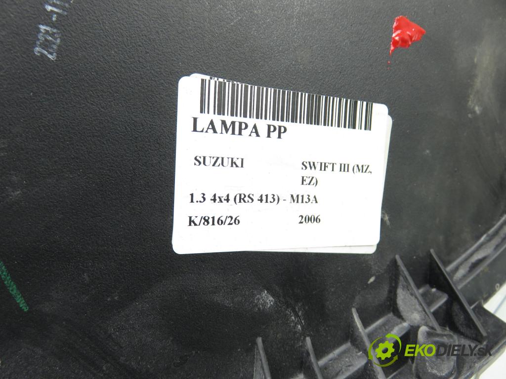 SUZUKI SWIFT III (MZ, EZ) HB 2006 68,00 1.3 4x4 (RS 413) - M13A 1328,00 Svetlo PP