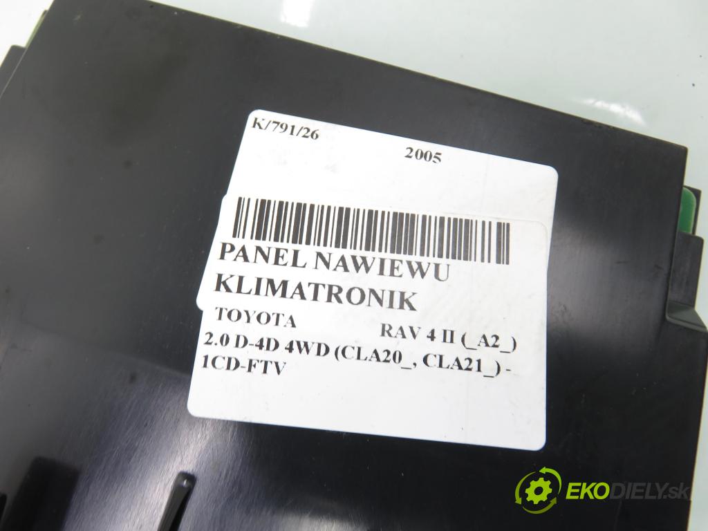 TOYOTA RAV 4 II (_A2_) SUV 2005 85,00 2.0 D-4D 4WD 116 - 1CD-FTV 1995,00 Panel kúrenia KLIMATRONIK 8865042170 ; 1773007731